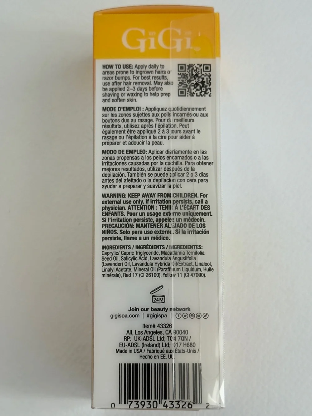 GiGi. “What The Fuzz” Ingrown Hair Oil with macadamia oil. 60 mL.2 fl oz. New!